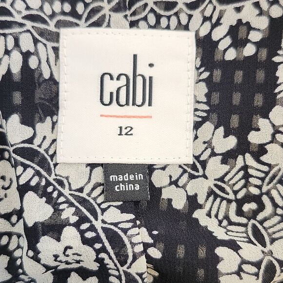 CAbi Style #5156 Seaside Chic Black Cropped Jacket White Dots, 12 - Picture 5 of 12